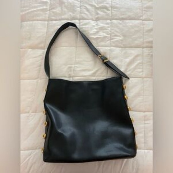 BCBGMaxAzria Black and Gold Shoulder Bag with Elegant Design NWOT - Picture 5 of 6
